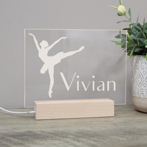 Ballerina Night Light | Personalized Dance LED Light | Ballerina Room Decor | Girl Night Light | Custom Ballerina Dancer LED Night Light