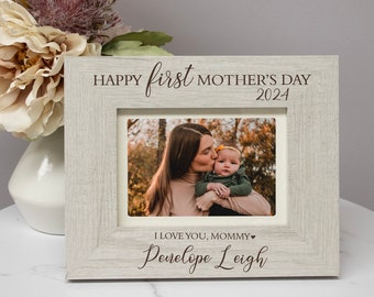 First Mother's Day Picture Frame | Personalized First Mother's Day Gift from Baby | Mother's Day 2024 Gift New Mom | 1st Mother's Day Gift