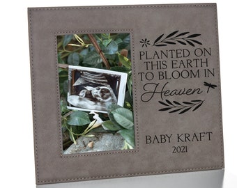 Miscarriage Picture Frame | Miscarriage Stillborn Memorial Gift | Loss of Baby Sympathy Gift | Planted on Earth to Bloom in Heaven Frame