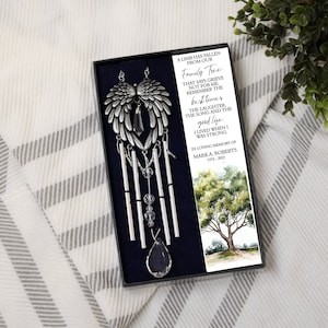 Memorial Wind Chime Gift Box | Personalized Sympathy Wind Chime Gift | Limb Has Fallen from Family Tree | Custom Bereavement Gift