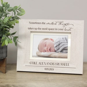Personalized Baby Picture Frame | Smallest Things Baby Frame | Baby Picture Frame | 5x7 Baby Photo Frame | Newborn Baby Gifts