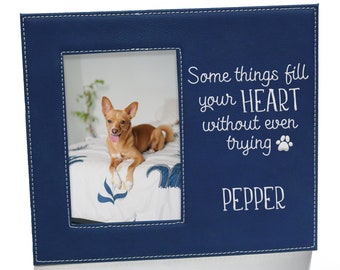 Dog Picture Frame | Personalized Dog Photo Frame | Dog Adoption Gift Idea | Dog Lover Picture Frame | Dog Home Decor | Puppy Picture Frame