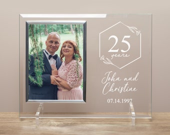 Anniversary Picture Frame Personalized | Anniversary Gift for Parents | 25th Anniversary Gift | 50th Anniversary Frame | Custom Anniversary