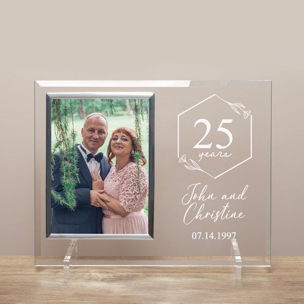 Anniversary Picture Frame Personalized | Anniversary Gift for Parents | 25th Anniversary Gift | 50th Anniversary Frame | Custom Anniversary