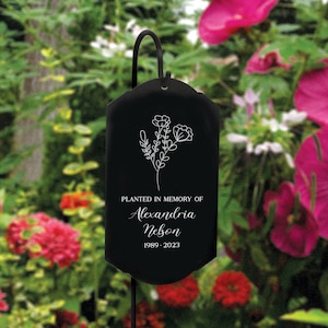 Planted in Memory of Garden Stake | Personalized Memorial Garden Stake | Memorial Plant Pick | Custom Sympathy Gift | Remembrance Garden