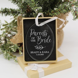 Bride Parents Gift | Parents of the Bride Wedding Gift | Christmas Gift for Bride's Parents | Parents Wedding Ornament | Bride Mom Dad Gift