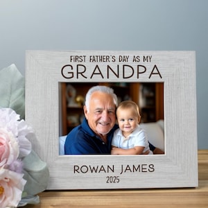 Grandpa Father&#39;s Day Gift | First Father&#39;s Day as Grandpa Picture Frame | Fathers Day Gift for Grandpa | Grandpa & Baby | New Grandpa Gifts
