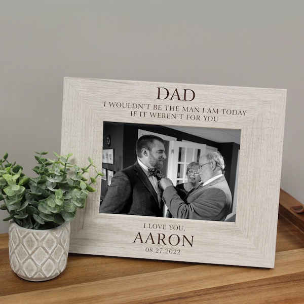 Personalized Father of the Groom Picture Frame | Engraved Groom Father Frame | Personalized Father of the Groom Gift | Gift for Grooms Dad