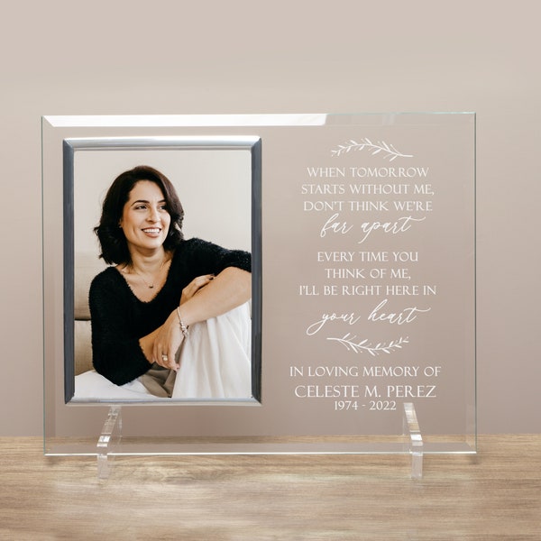 When Tomorrow Starts Memorial Picture Frame | Personalized Sympathy Picture Frame | Remembrance or Bereavement Gift | Funeral Picture Frame
