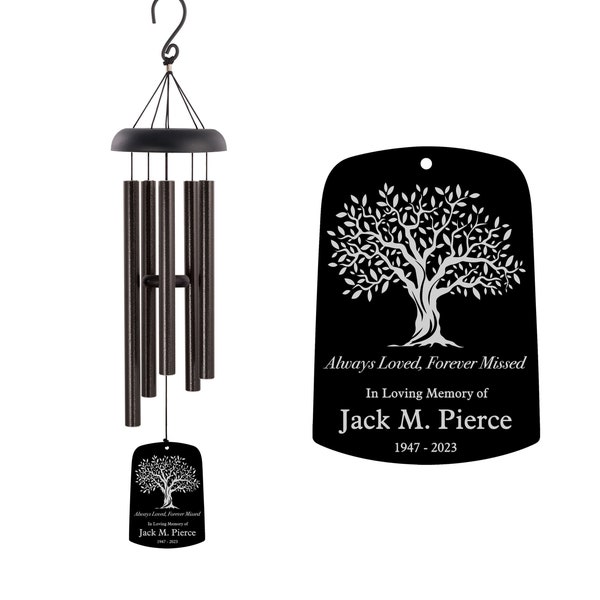 Tree of Life Memorial Wind Chime | Personalized Sympathy Wind Chime | Remembrance Wind Chime | Memorial Gifts | Celebration of Life Gifts