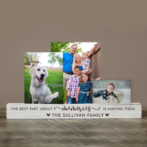 Personalized Family Photo Block | Personalized Family Picture Frame | Family Memories Photo Display | Photo Gift for Mom | Family Home Decor