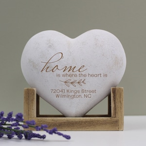 Housewarming Gift | Home is Where the Heart Is | New Home Keepsake | Personalized Home Decor | Home Address Gift | Closing GIft Real Estate