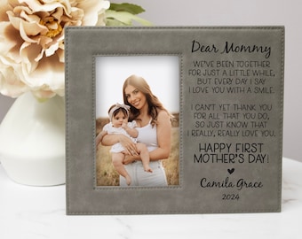 First Mother's Day Picture Frame | 1st Mother's Day Gift from Baby | Dear Mommy Poem Mothers Day Gift | Personalized First Mother's Day 2024
