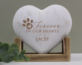 Dog Memorial Gift | Pet Memorial Gift | Loss of Dog Gift | Pet Loss Gifts Dog | Forever in Our Heart Remembrance Gift | Dog Memorial Plaque