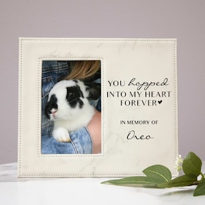 Bunny Memorial Frame | Personalized Bunny Sympathy Frame | Bunny Rabbit Memorial Gift Idea | Bunny Pet Memorial Frame Gift | Loss of Bunny