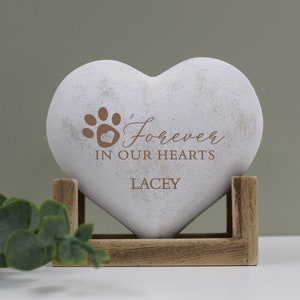 Dog Memorial Gift | Pet Memorial Gift | Loss of Dog Gift | Pet Loss Gifts Dog | Forever in Our Heart Remembrance Gift | Dog Memorial Plaque