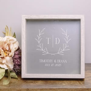 Wedding Shadow Box | Keepsake Box for Wedding Mementos | Bridal Shower Gift | Wedding Memory Box | Gift for Newlyweds | Custom Wedding Gift