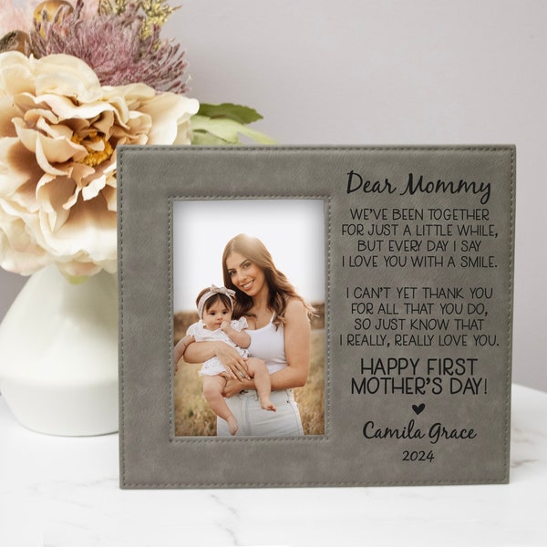 First Mother's Day Picture Frame | 1st Mother's Day Gift from Baby | Dear Mommy Poem Mothers Day Gift | Personalized First Mother's Day 2024