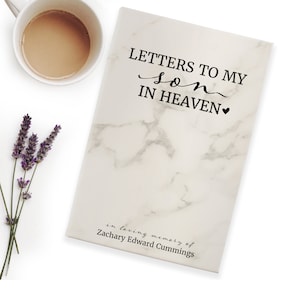 Son Memorial Journal Letters to Son in Heaven Sympathy Journal Loss of Son Gift Son Memorial Gift Personalized Son Sympathy Gift image 2