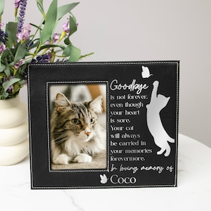 Loss of Cat Picture Frame | Cat Memorial Gifts | Personalized Cat Memorial Gift | Cat Loss Sympathy Gift | Cat Remembrance Gifts | Cat Photo