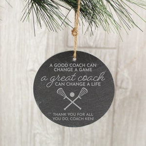 Lacrosse Coach Ornament | Coach Christmas Ornament | Christmas Gift for Coach | Lacrosse Coach Thank You Gift | Lacrosse Gift from Team