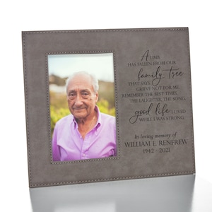 A Limb Has Fallen From The Family Tree | Personalized Sympathy Gift | Loss of Loved One Frame | Memorial Picture Frame | In Memory Of Frame