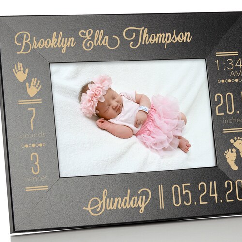 Birth Stats Picture Frame Keepsake Etsy
