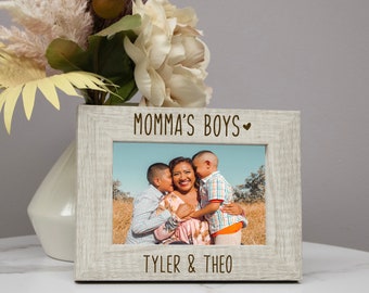 Momma's Boys Picture Frame | Personalized Mommy's Boys Picture Frame | Boy Mom Picture Frame | Mothers Day Gift from Son | Mom of Boys Frame