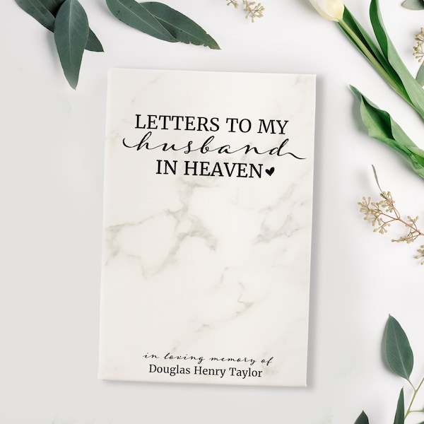 Husband Memorial Journal | Letters to Husband in Heaven Journal | Loss of Husband Gift | Husband Memorial Gift | Husband Sympathy Gift