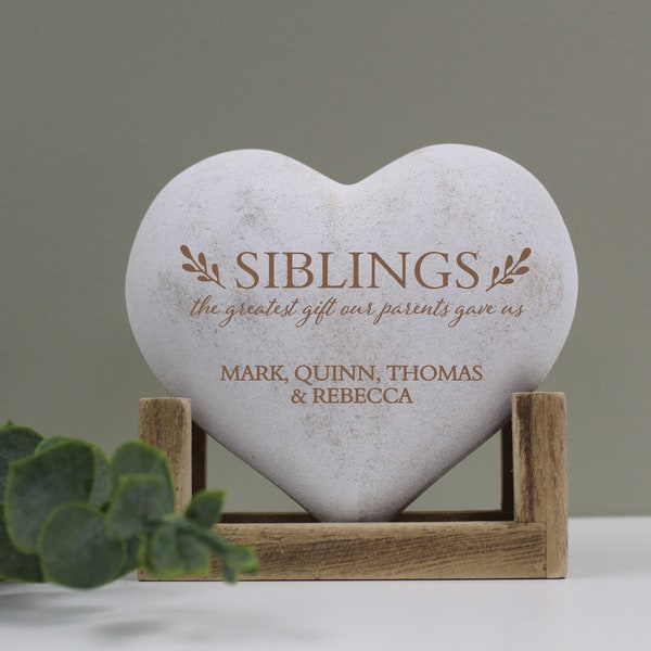 Personalized Siblings Gift | Siblings Greatest Gift Wood Heart Sign | Christmas Gift for Siblings | Gift for Sister | Gift for Brother