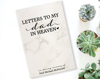 Dad Memorial Journal | Letters to Dad in Heaven Sympathy Journal | Loss of Father Gift | Father Memorial Gift | Custom Father Sympathy Gift