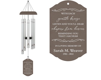 Whispers from Heaven Wind Chime | Memorial Wind Chime | Personalized Sympathy Wind Chime | Bereavement Gift | In Memory Of Wind Chime Gift