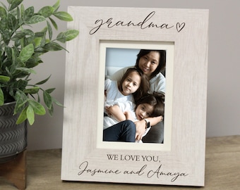 Grandma Picture Frame Personalized | Mother's Day Picture Frame for Grandma | Grandma Gift from Grandchildren | Grandma Mother's Day Gift