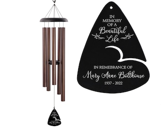 Beautiful Life Memorial Wind Chime | Wind Chime Memorial Personalized | Remembrance Gifts | Bereavement Gift | In Memory Of Wind Chime Gift