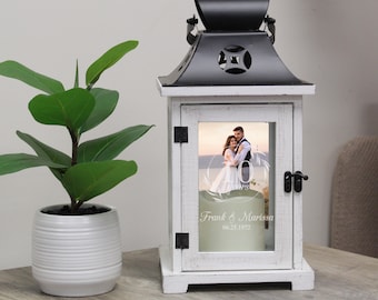Anniversary Gifts for Couples | Personalized Anniversary Picture Frame Lantern | 10th Anniversary Gift | 50th Anniversary Gift for Parents