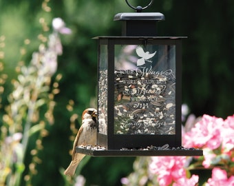 Bird Feeder Memorial Gift | Wings Ready Hearts Were Not Sympathy Gift | Remembrance Gift | In Memory Of Bird Feeder | Memorial Garden Decor