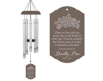 Those We Love Don't Go Away Wind Chime | Personalized Memorial Wind Chime | Bereavement Wind Chime | Remembrance Wind Chime | Sympathy Gifts