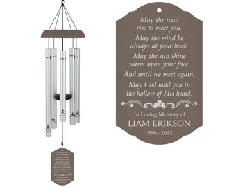 Irish Blessing Wind Chime | Irish Memorial Wind Chime | Personalized Sympathy Wind Chime | Irish Prayer Memorial Gift | Funeral Wind Chime