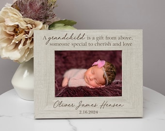 Grandchild Gift From Above Picture Frame | Personalized Grandchild Picture Frame | Custom Grandchildren Picture Frame | New Grandma Gift