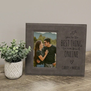 Best Thing I've Found on the Internet Picture Frame | Boyfriend Valentines Day Gift | Funny Valentines Day Gift for Girlfriend | Met Online