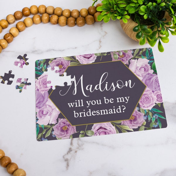 Bridesmaid Proposal Puzzle | Personalized Will You Be My Bridesmaid Puzzle | Maid of Honor Proposal | Bridesmaid Gift | Ask Bridesmaid Gift