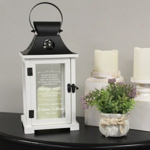 Personalized Memorial Candle Lantern | Those We Love Don&#39;t Go Away Memorial Gift | Sympathy Lantern | Remembrance Gift | Funeral Lantern
