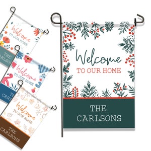 Seasonal Garden Flag Set | Garden Flag Set Seasons | Season Themed Flags | Personalized Seasons Flag Set | Spring Summer Fall Winter Flags