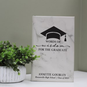 Graduation Party Guest Signature Book | Words of Wisdom for the Graduate | Personalized Graduation Notebook | Graduation Advice Journal
