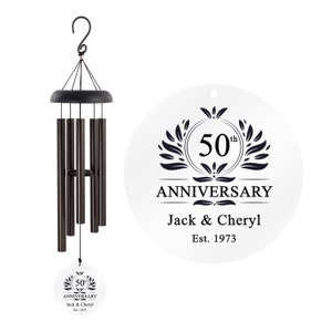 Anniversary Wind Chime Gift | 50th Anniversary Gift | Personalized 25th Anniversary | Anniversary Gift for Parents | 10th Anniversary Chime