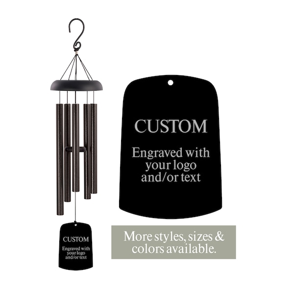 Custom Wind Chime | Company Gifts for Employees | Corporate Gift for Clients | Logo Wind Chime | Bulk Wind Chimes | Company Holiday Gifts