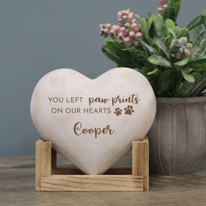 Personalized Pet Memorial Plaque | Engraved Pet Sympathy Gift | You Left Paw Prints on Our Hearts | Dog Memorial Gift | Cat memorial Gift