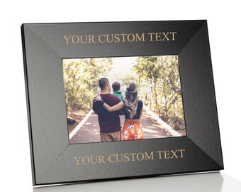 Create Your Own Picture Frame | Custom Engraved Picture Frame | Design Your Own Picture Frame | Custom 5x7 Picture Frame in Black