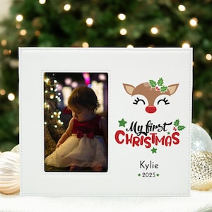 Baby&#39;s First Christmas 2025 Picture Frame | Personalized My First Christmas Picture Frame for Baby | 2025 1st Christmas Picture Frame