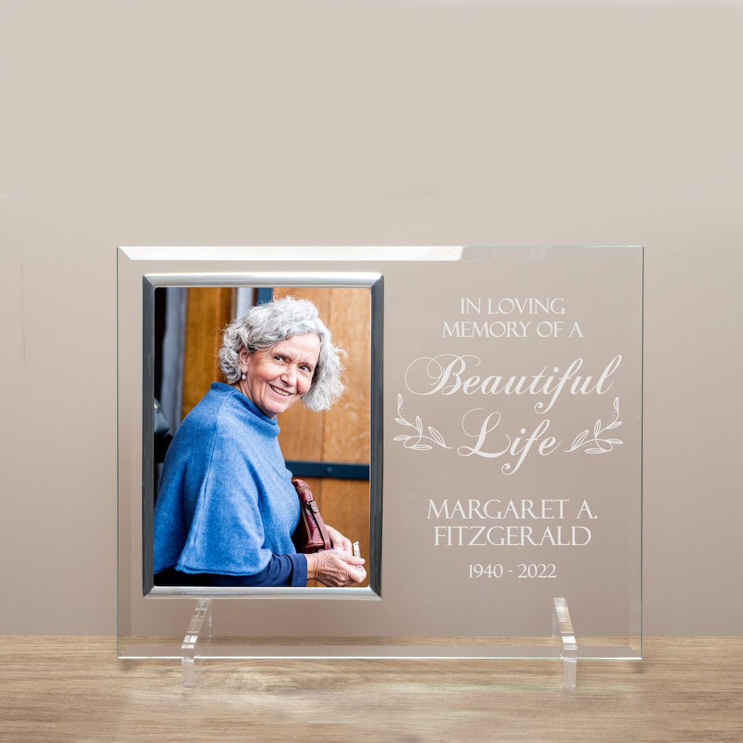 Memorial Picture Frame Engraved Remembrance Picture Frame in Memory of